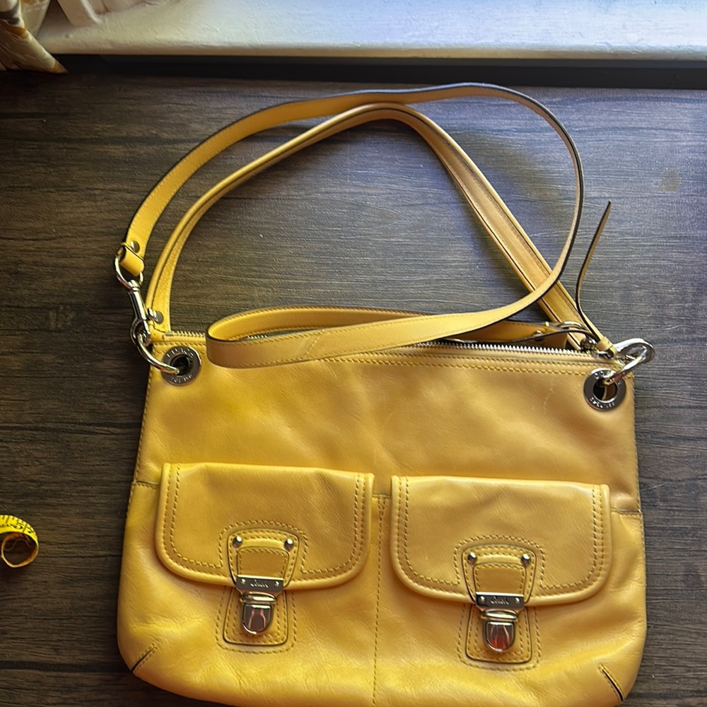 Coach Yellow Leather crossbody or shoulder handbag